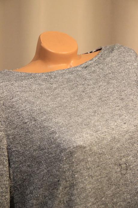 Šedý sveter s košeľou, xl, marks & spencer,xl
