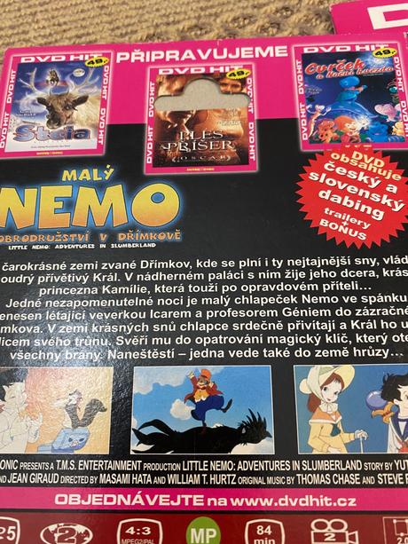 3 ks dvd staršia edícia rozprávok malý nemo, 
