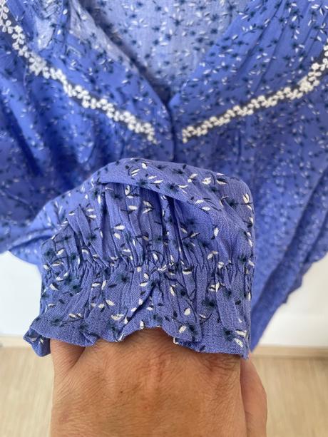 Modre kvetinkove saty la mademoiselle, s