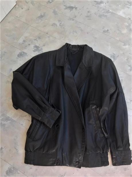 Hrubá kožená bunda, xl