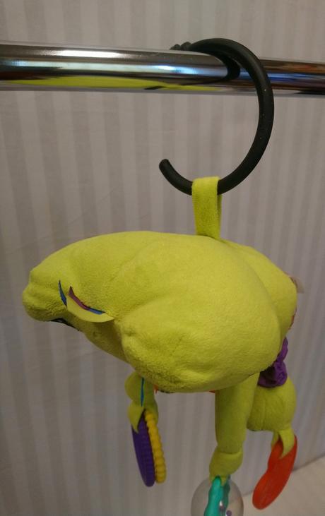 Plyšová zavesovacia žaba, bright starts, 20 cm,