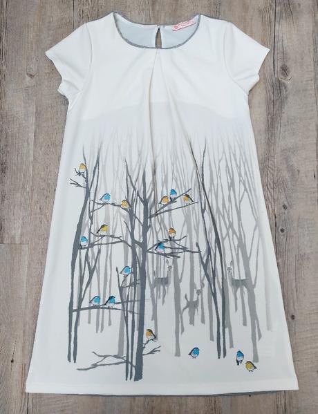 Šaty s vtáčikmi, c&a,158