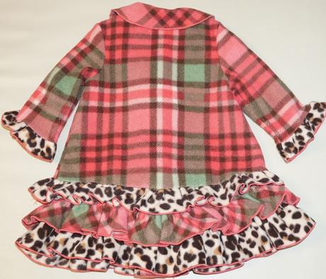 80/86 elegantny flisovy kabatik s ruzami,12-18 mes, 86