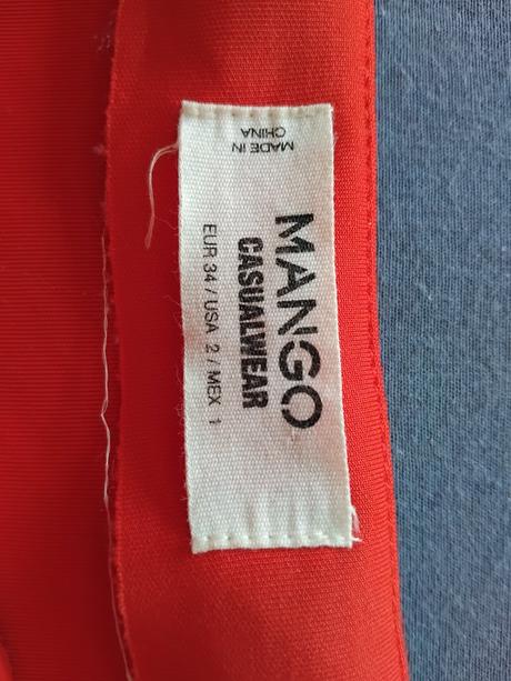 Červená sukňa mango, mango,m