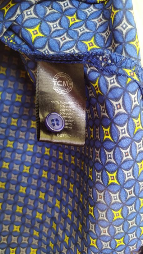 Modrá lesklá blúzka veľ. 42, tchibo,42