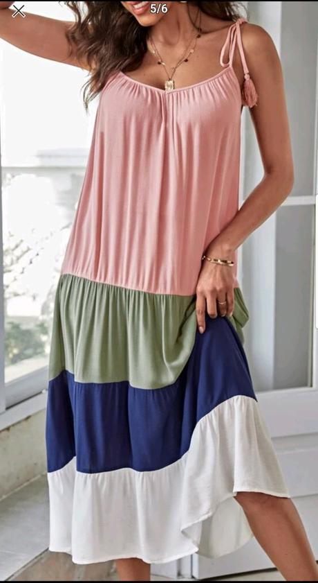 Šaty ba ramienka farebné poštovné zdarma, l / m / s / xl / xs