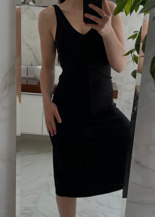 Čierne elastické šaty massimo dutti, xs