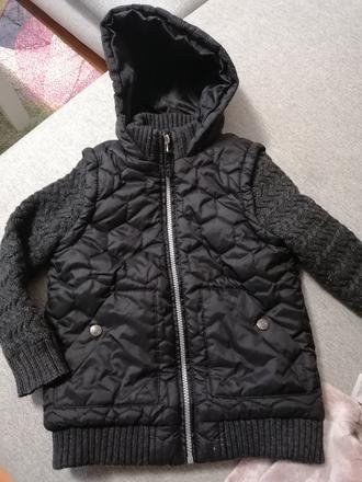 Zimna bunda s pletenymi rukavmi, george,104