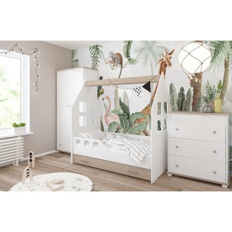 Nová detská posteľ domček+matrac, šírka (cm): 80,dĺžka (cm): 160