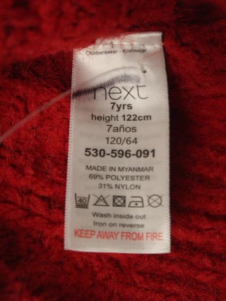 Rolákové pulóvrové šaty next veľ. 7 r., next,122