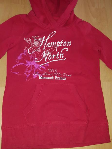 Cervena mikina, h&m,s