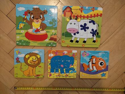 5x drevene skladacky, 