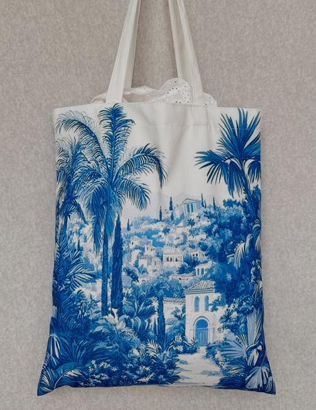Plátená taška - chinoiserie exotická krajina, 