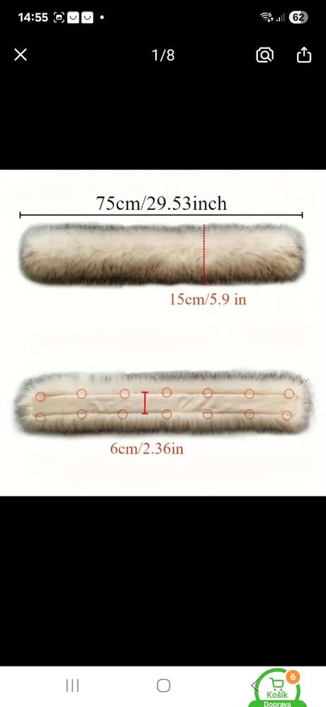 Umelý kožušinovy golier, 