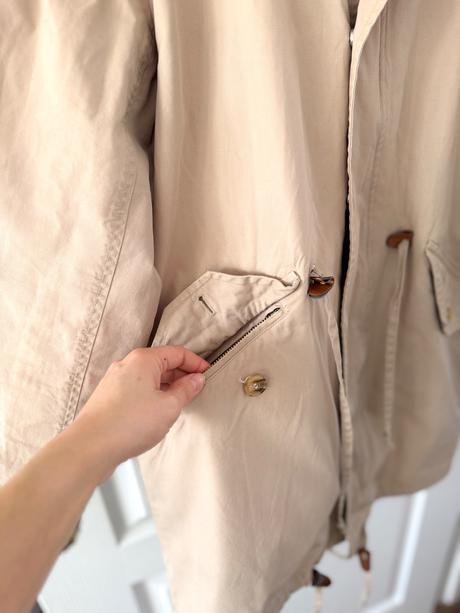 Štýlový bavlnený parka škandinávsky dizajn, m