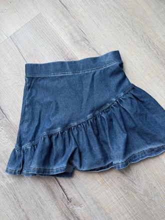 Riflová pružná sukna na gumku, h&m,110