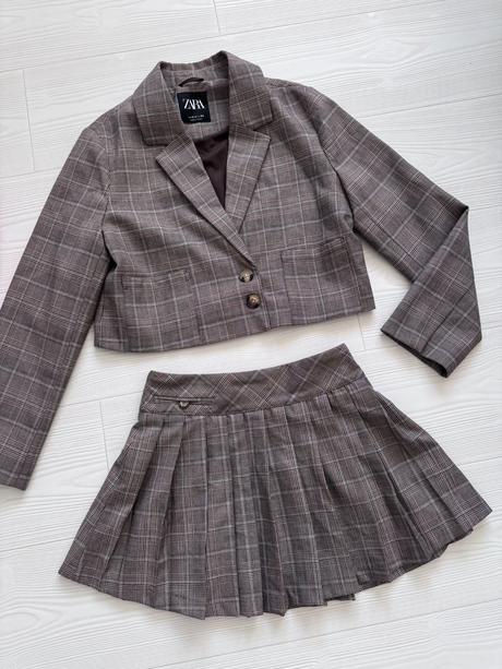 Zara - károvaný kostým, zara,164