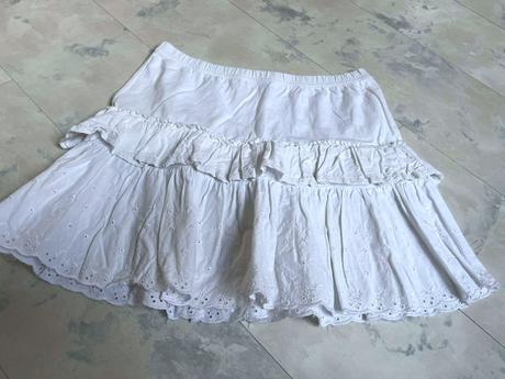 Letná sukňa s madeirou, fishbone,m