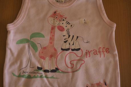 Dojčenské dupačky a košieľka žirafka, 62