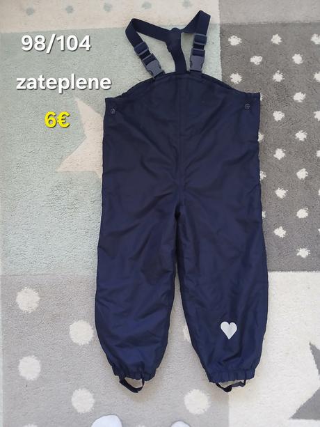 Zateplene nohavice do dazda 98/104, 104