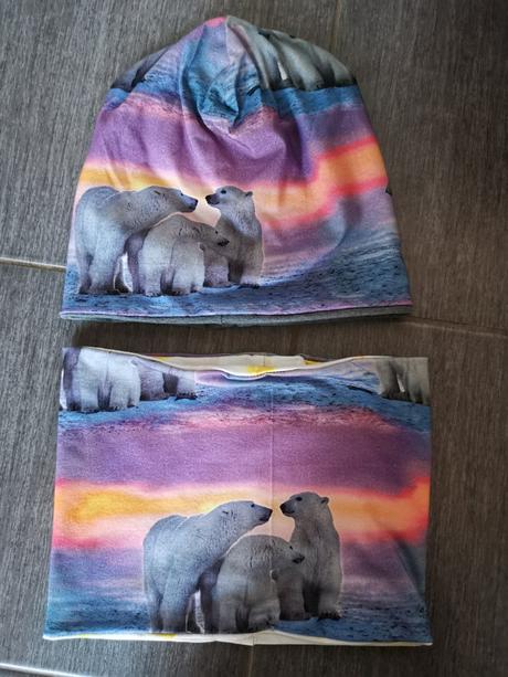 Dvojvrstvová bavlnená čiapka a nákrčník 8-12 rokov, 134