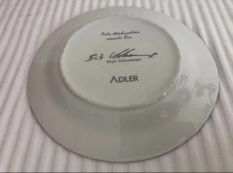 Adler znaceny porcelanovy vianocny tanier mikulas,