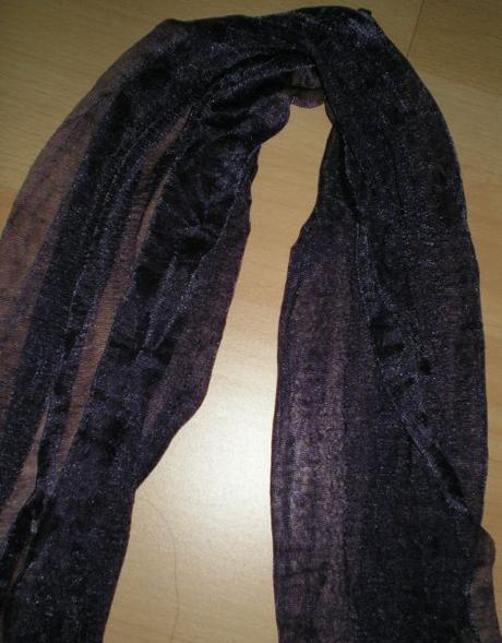 Fialová tenká šatka, l