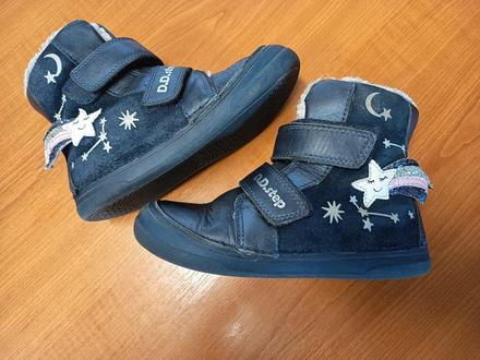 Zimné topánky dd step svietiace v tme, vd 19 cm, d.d.step,30