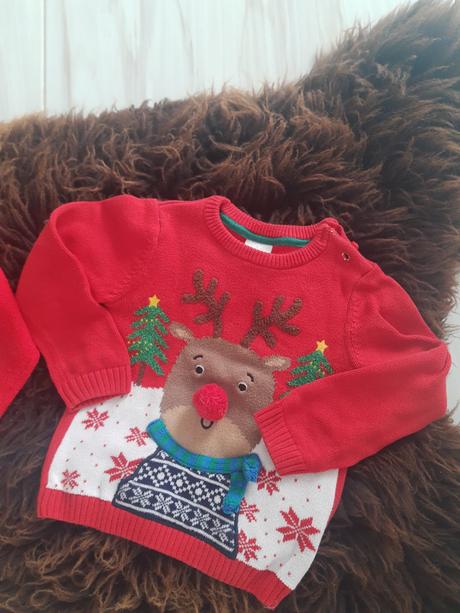 2x detský vianočný sveter 92/98, 92