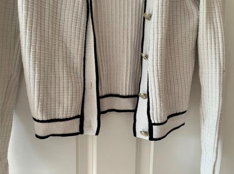 Čierno - biely elegantný kardigan, amisu, xs/34, amisu,xs
