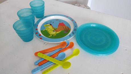 Detský plastový riad 13 ks, 