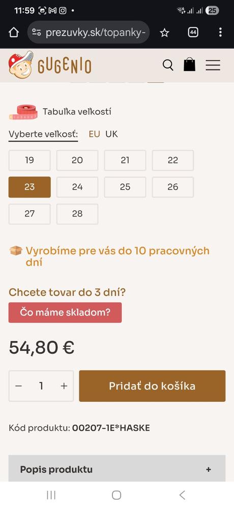 Rak/ gugenio kožené topánky, rak,23