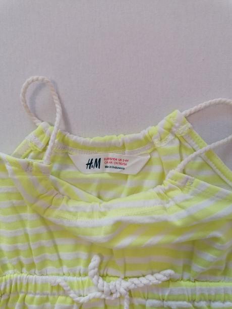 Bavlnene pasikave šaty, h&m,98