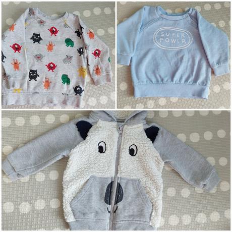 2x svetrík + mikina, h&m,80