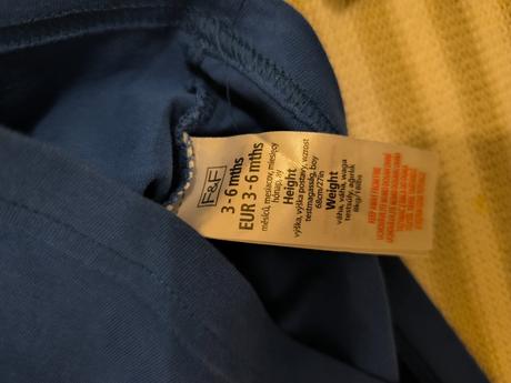 Tričko dlhý rukáv 3-6 m(62/68 cm), f&f,62