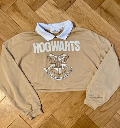 Cropnuta mikina hoghwarts, h&m,158