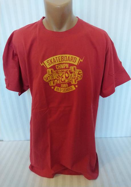 Pánske červené tričko skateboard, jhk, xl, xl