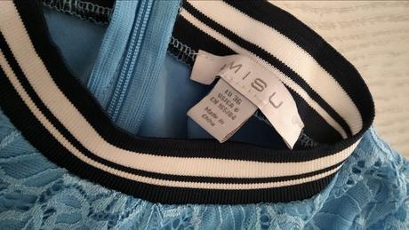 Modré krajkove šaty, amisu,36