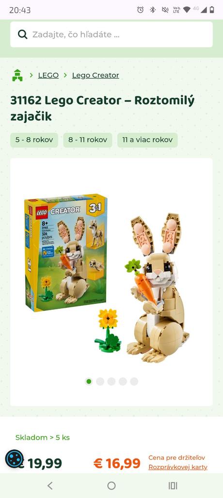 Lego 3v1 zajac, 