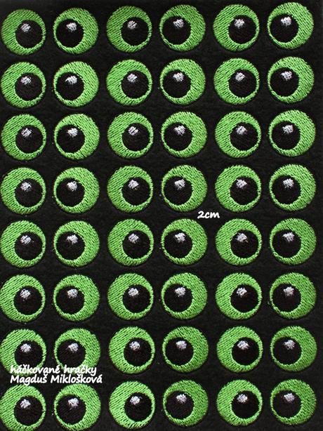 Vyšívané očká 2cm,