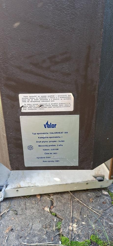 Propanbutanový ohrievač valor 4,25 kw,