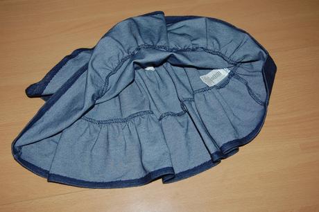 Volánová riflová suknička, gymboree,98