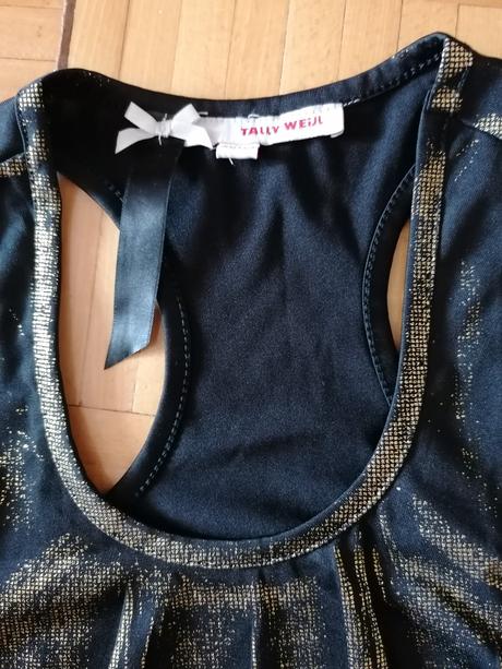 Čierno zlatý top alebo šaty tally weijl, tally weijl,xs