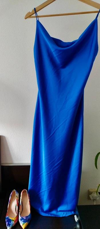 Maxi saténové šaty, s