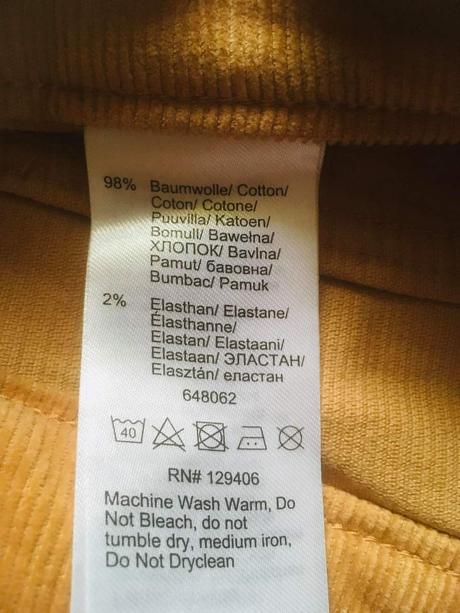 Strečové kordové nohavice, bonprix,36