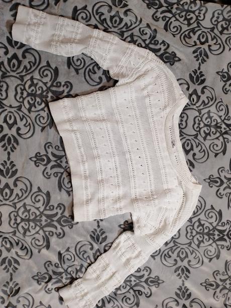 Hollister crop pletený pulovrík, hollister,l