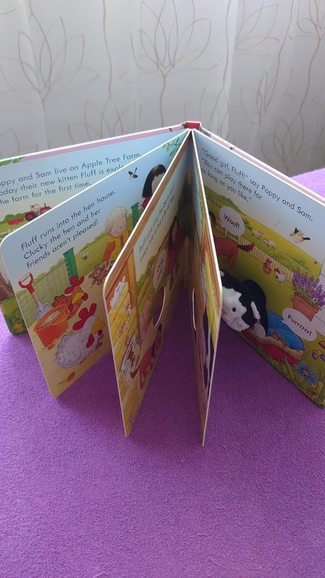 Detská interaktívna kniha s maňuškou usborne,