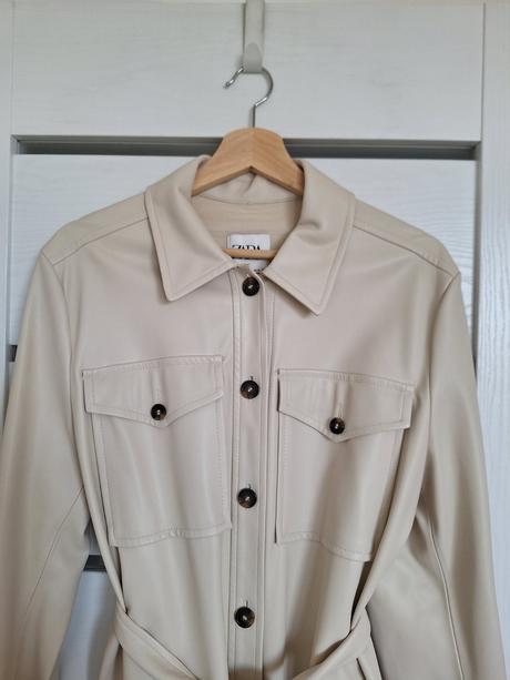 Koženkové šaty / kabát, zara,m