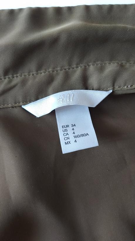 Elegantná olivová blúzka v. 34, h&m,34