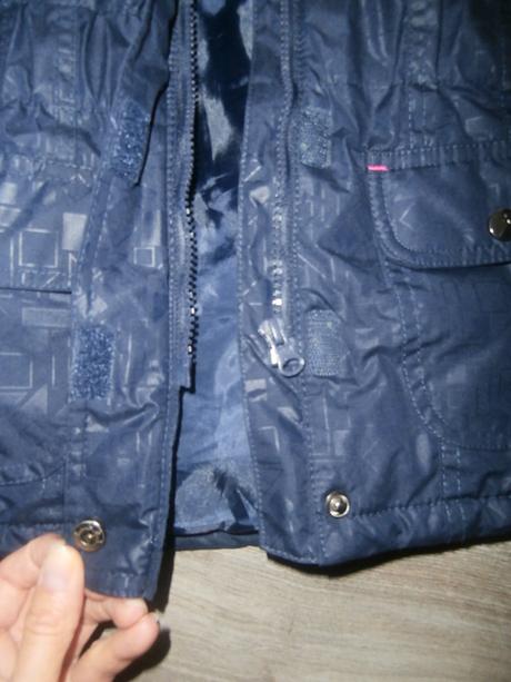 Zimná bunda - vetrovka, matná tmavomodrá, kiki&koko,104